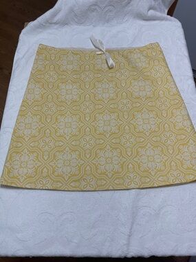 Margo Belle Designs Yellow Skirt/ 100% Cotton Natural Ribbon Tie Waist - Sz M